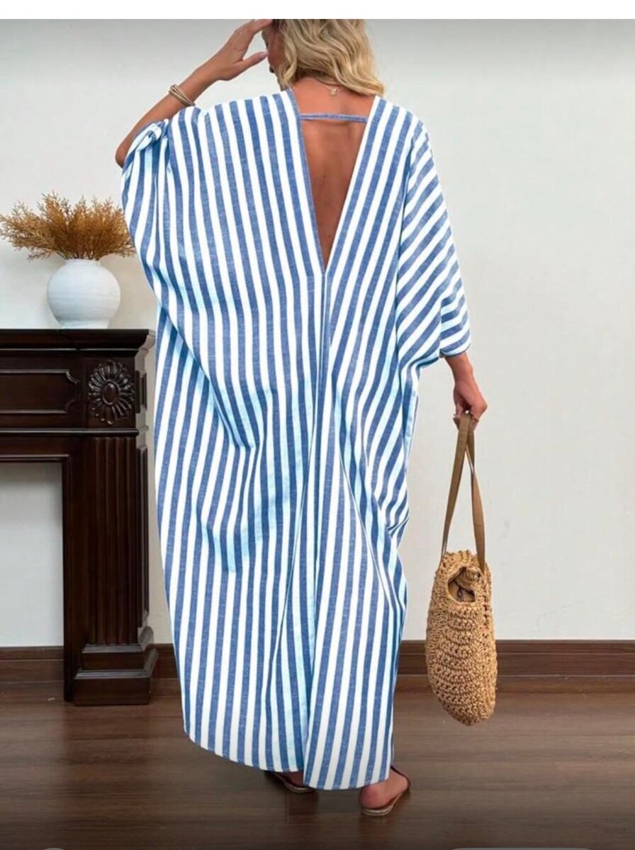 Robe longue rayée pour femmes