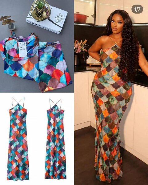 Robe longue à motifs colorés