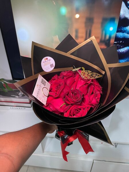 Bouquet de roses naturelles