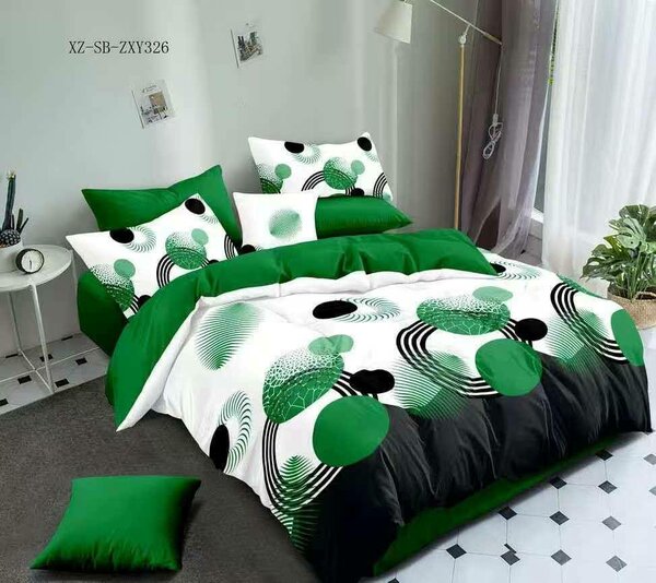 Parure de lit élégante verte