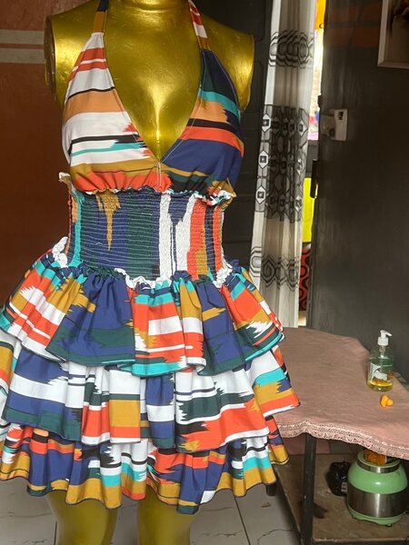 Robe d'été à volants colorée