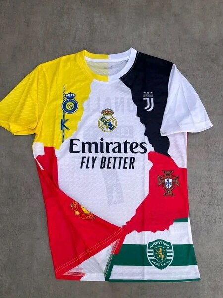 T-shirt de football multicolore