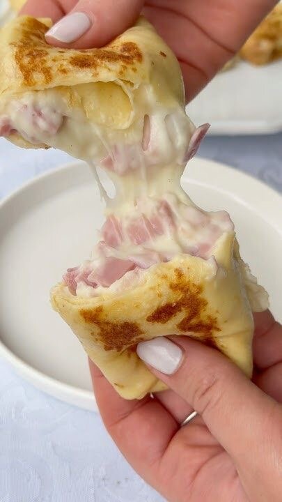 Crêpes au fromage et jambon