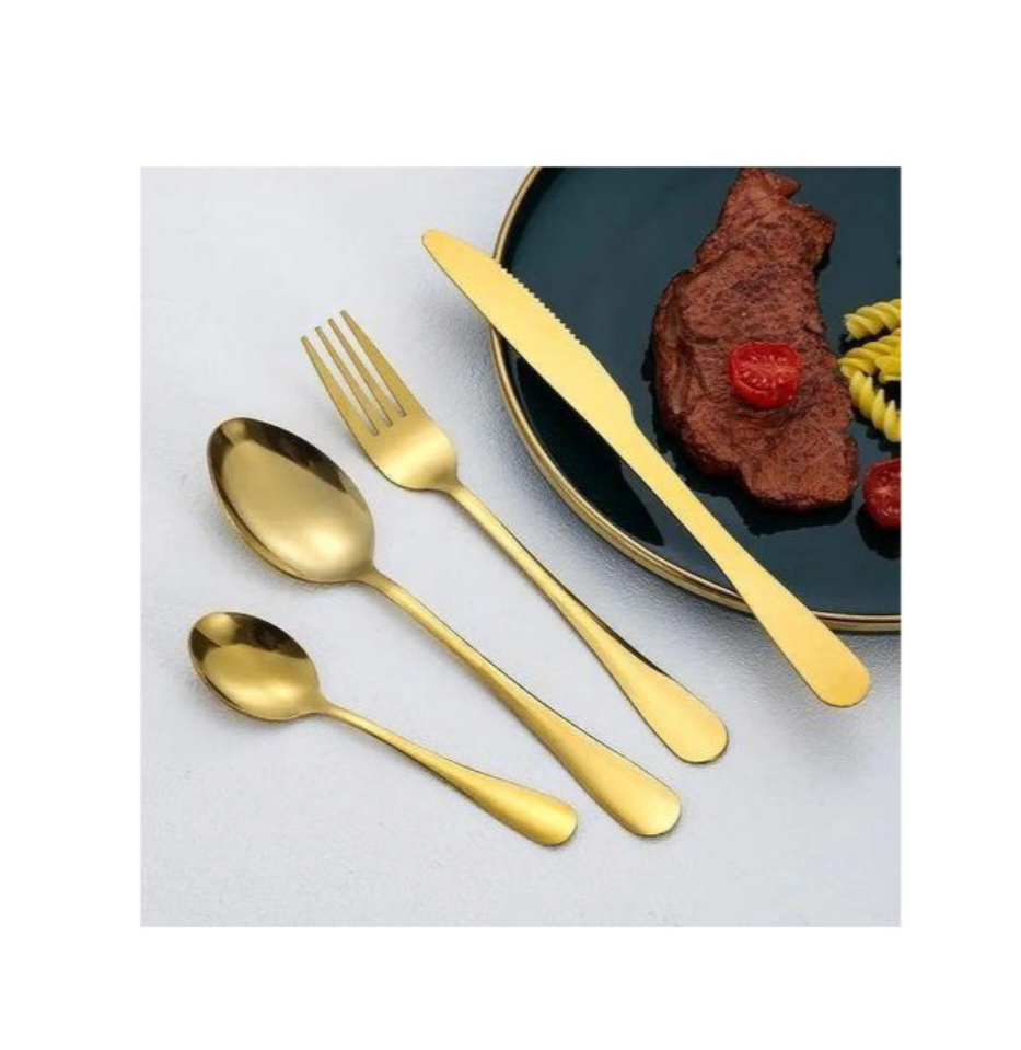 Set de Couverts Dorés 24 Pièces