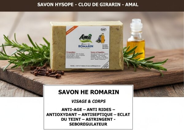 Savon Romarin Anti-âge