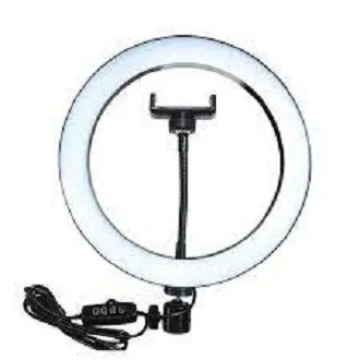 26cm Ring Light With Phone Holder & 3 Shades Of Color For Vi