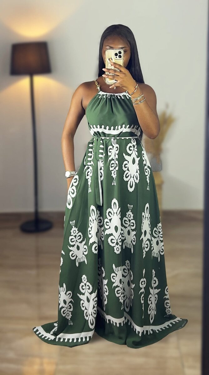 Robe longue africaine vintage