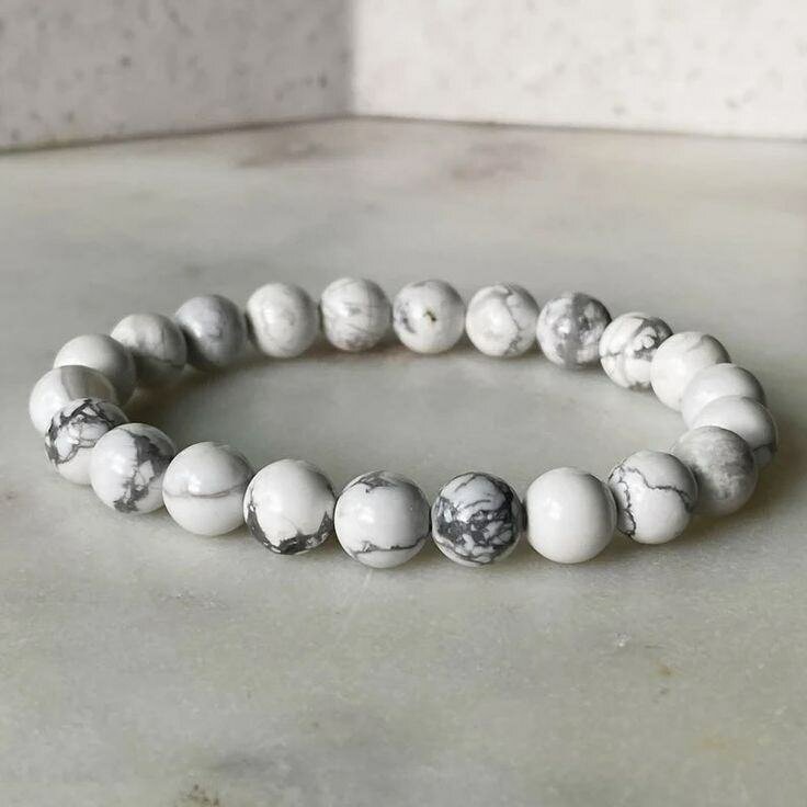 Bracelet en pierre de howlite