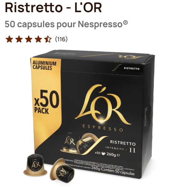 Capsules Ristretto L'OR