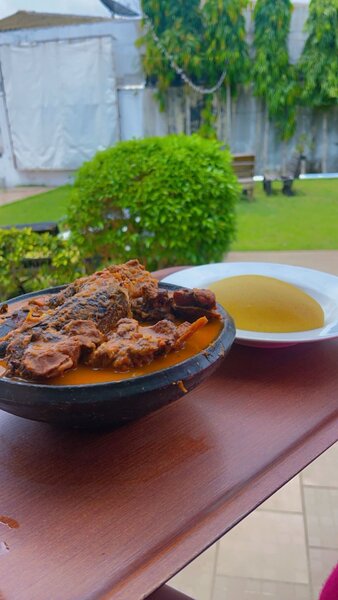 Sauce Akpi queue de bœuf ou poisson
