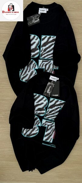 T-shirt noir zébré BL