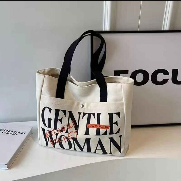 White canvas Tote bag
