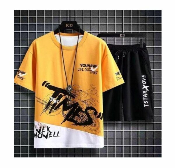 T-shirt homme graphique jaune