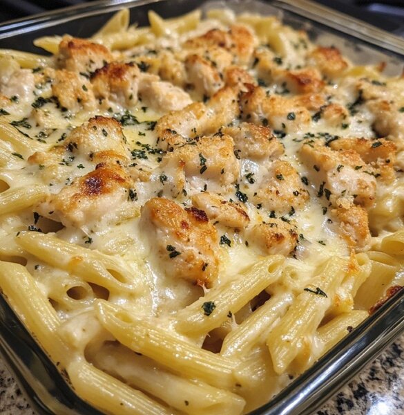 Gratin de pâte au poulet