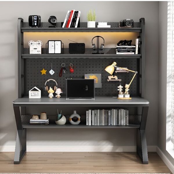 DOUBLE DECKER DESK WITH SHEVLE