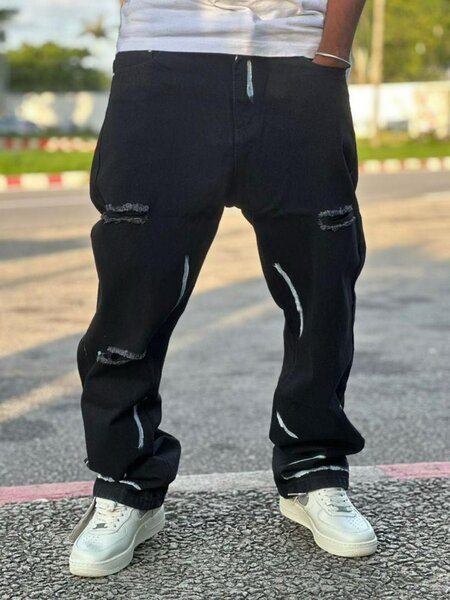 Jean baggy casual noir