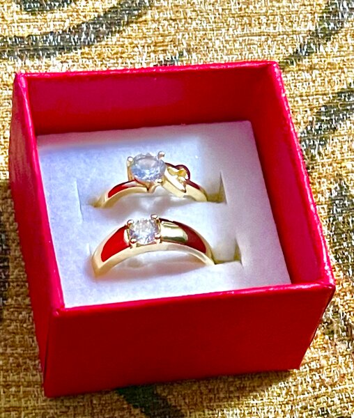 Ensemble Bagues Éclatantes Or