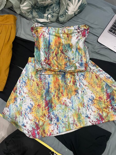 Robe bustier colorée chic