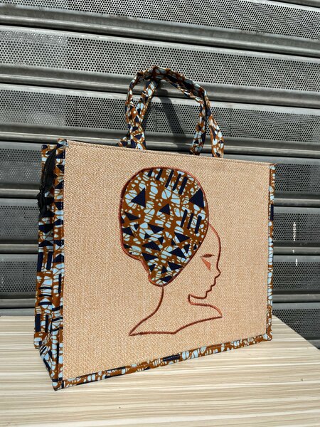 Sac fourre-tout en jute élégant