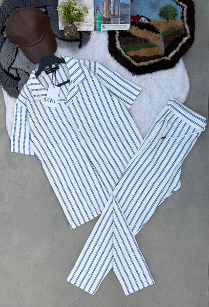 Pyjama rayé en coton doux