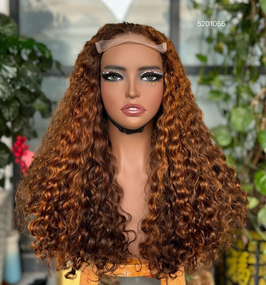 Perruque Bouclée Ombre Naturelle