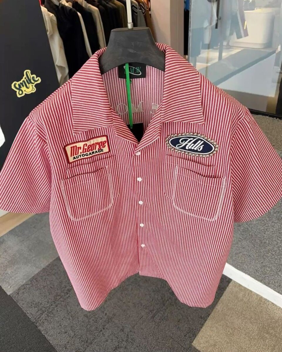 Chemise rayée vintage décontractée