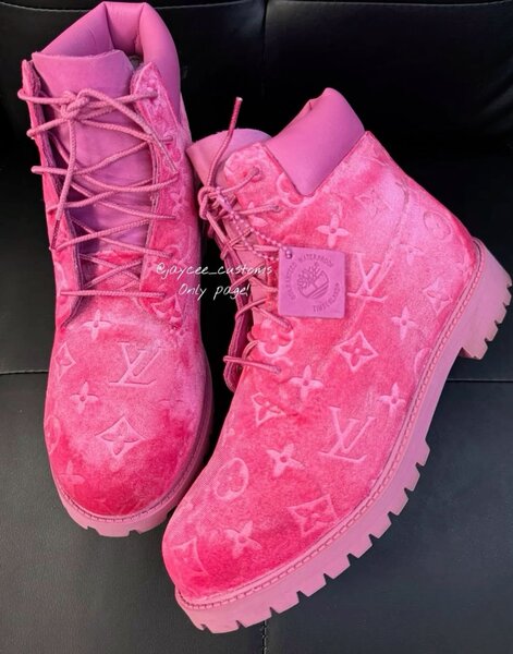 Bottes Louis Vuitton Pink Femme