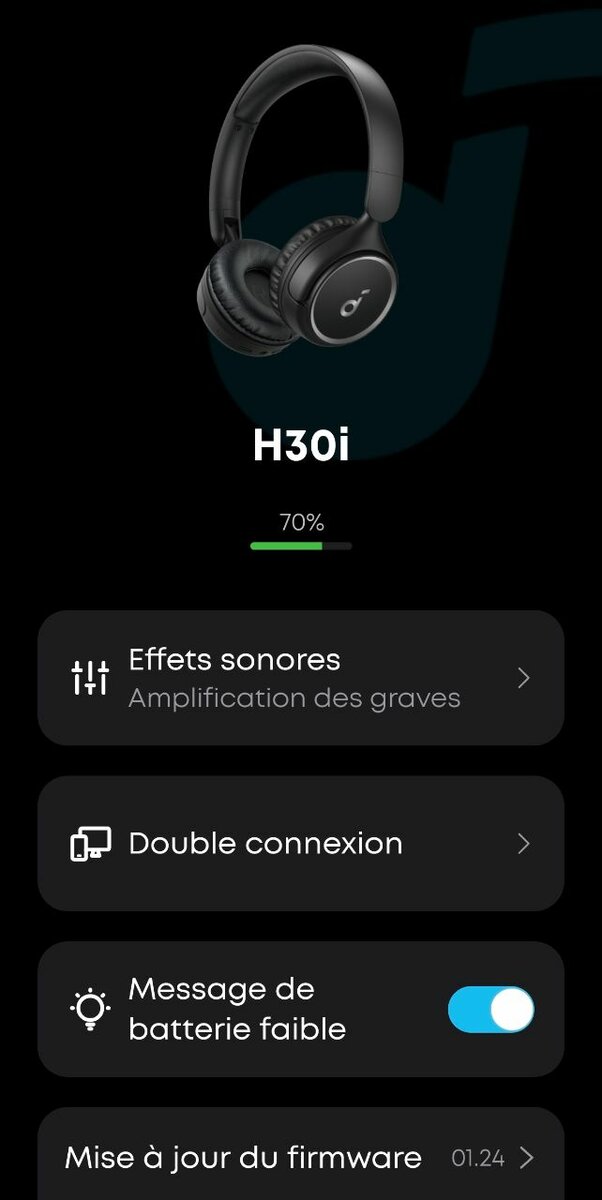 Écouteurs Soundcore H30i Bluetooth