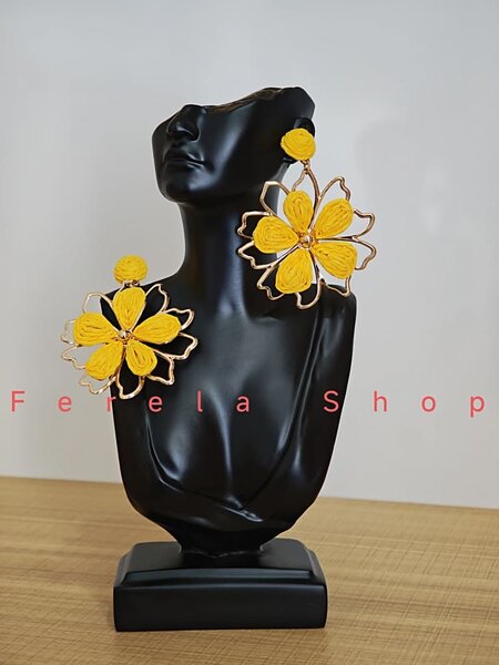 Boucles d'oreilles fleurs colorées