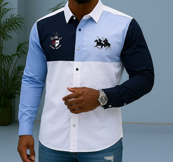 Chemise Homme Bicolore Élégante