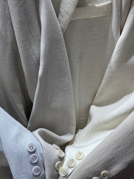 Пиджак из льна с поясом