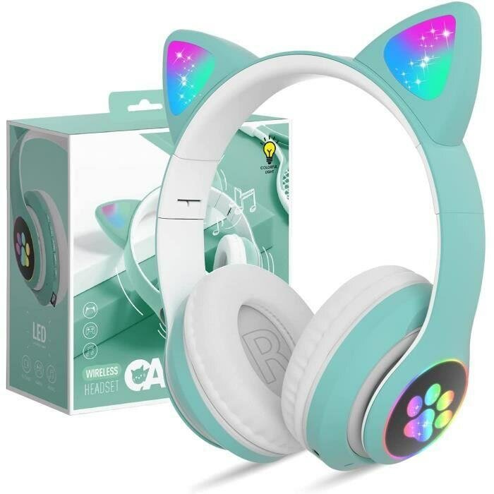 Casque LED Sans Fil Oreilles Chat