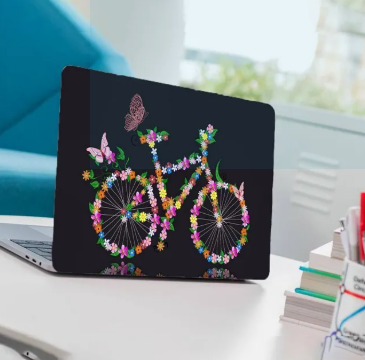 Art Cycle Laptop Back Skin-Laptop Skin Vinyl Sticker Decal, 13 13.3 14.6 15 15.4 15.6 inch Laptop Skin Sticker Cover For All Laptops