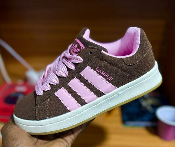 Baskets Campus Rose et Marron