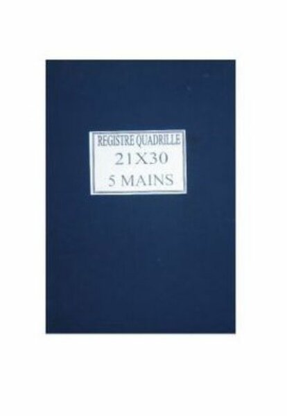 Registre Quadrillé 21x30 5main