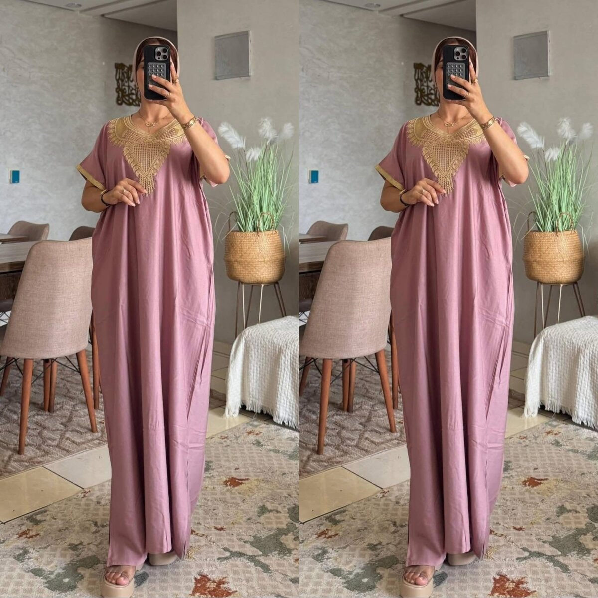 Boubou marocain avec broderie