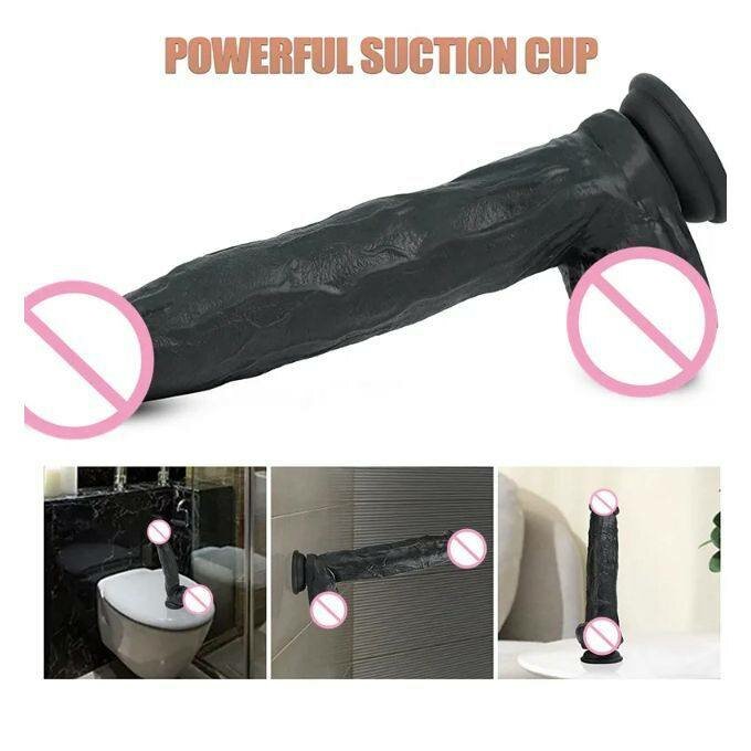 Grand gode réaliste ventouse