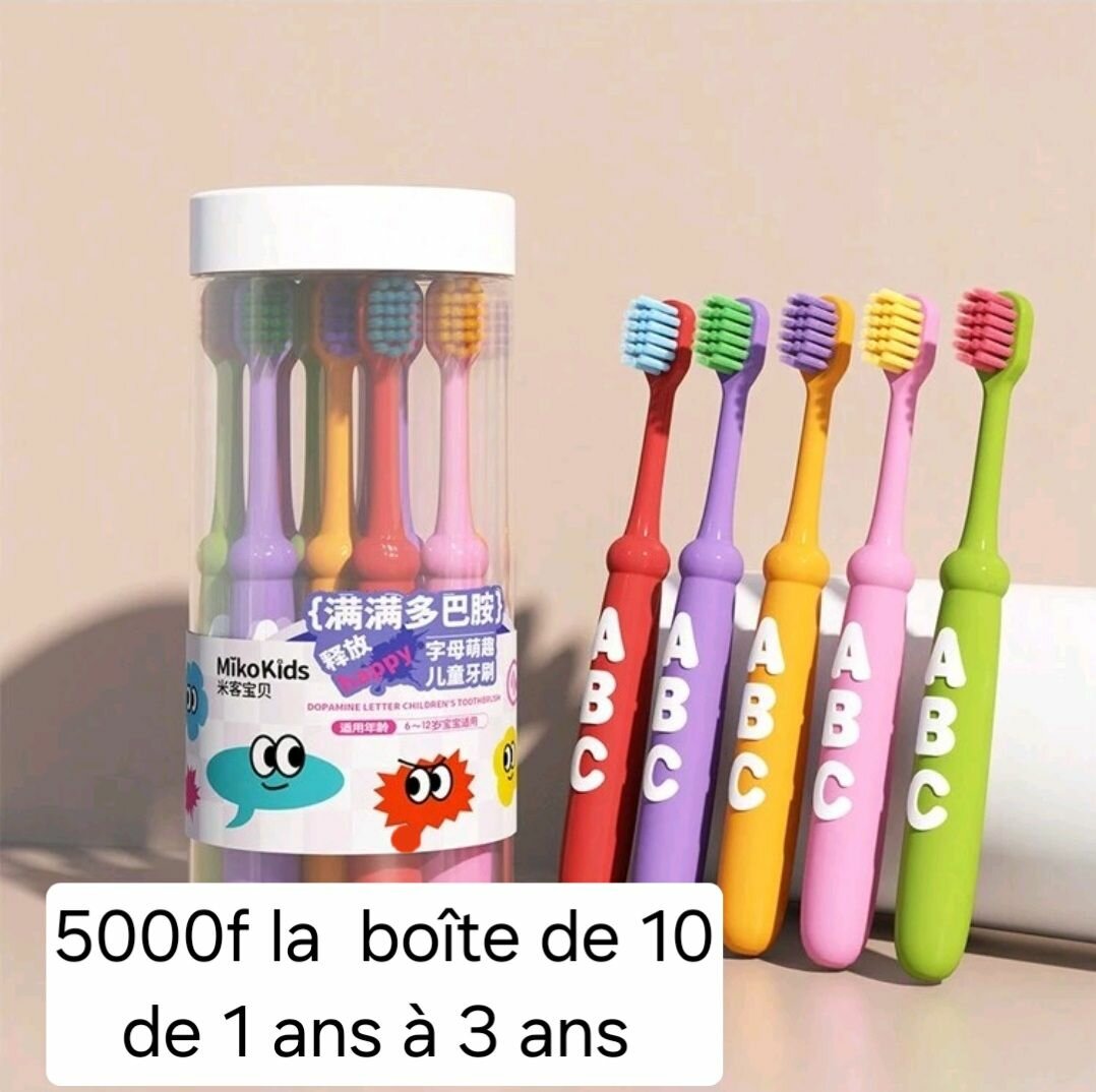 Brosses à dents enfants colorées