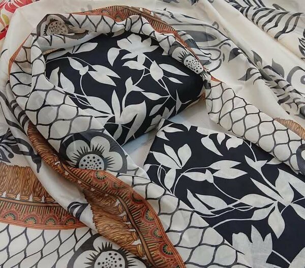 Printed lawn suit