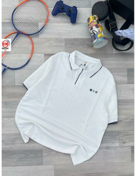 Polo blanc élégant homme
