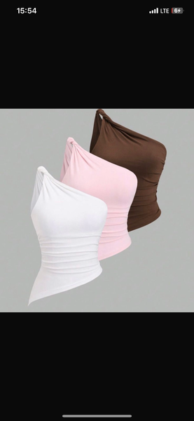 Haut asymétrique sans manches femme