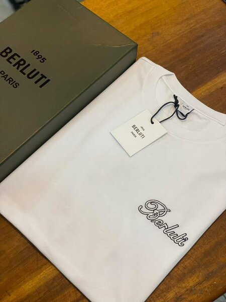 T-shirt blanc en coton Berluti