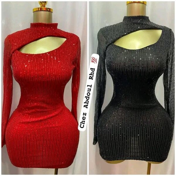 Robe moulante à paillettes