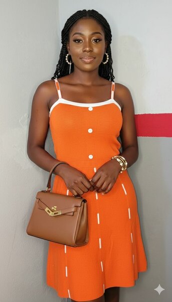 Robe d'été orange élégante