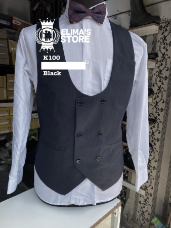 gray men's vest