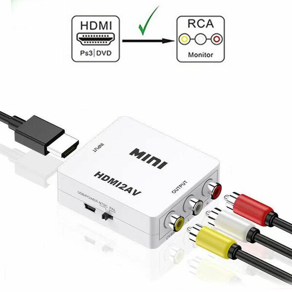 HDMI-compatible To AV RCA Adapter HDMI-compatible RCA AV CVS