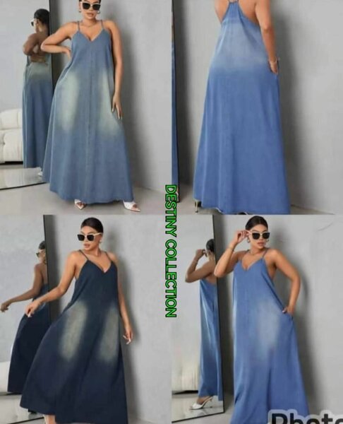 Robe longue en jean élégante