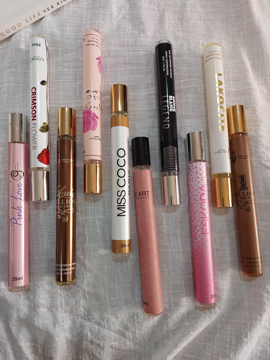 Women and mens pocket perfumes