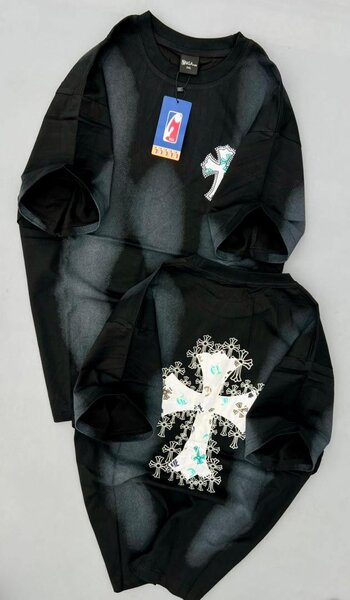 T-shirt imprimé croix pour hommes