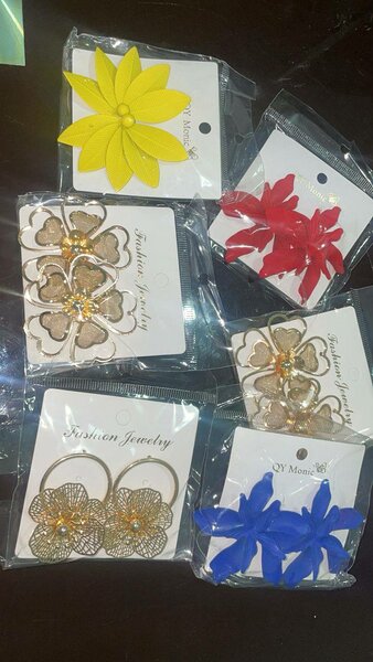 Boucles d'oreilles florales